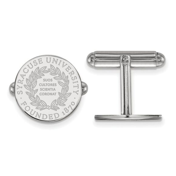 Sterling Silver Syracuse University Crest Cuff Links
